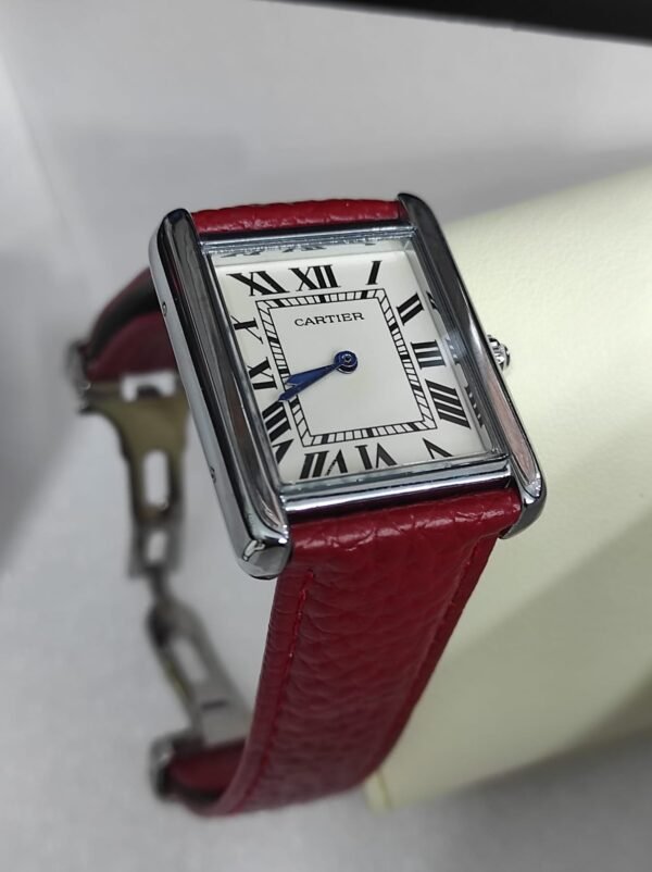 Cartier saati qadin ucun qirmizi kemer