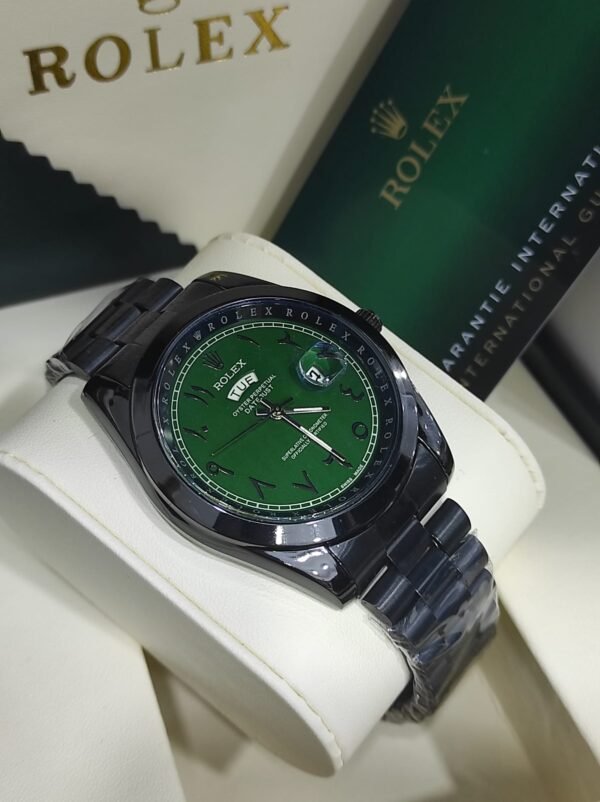 Rolex saati qara ici goy